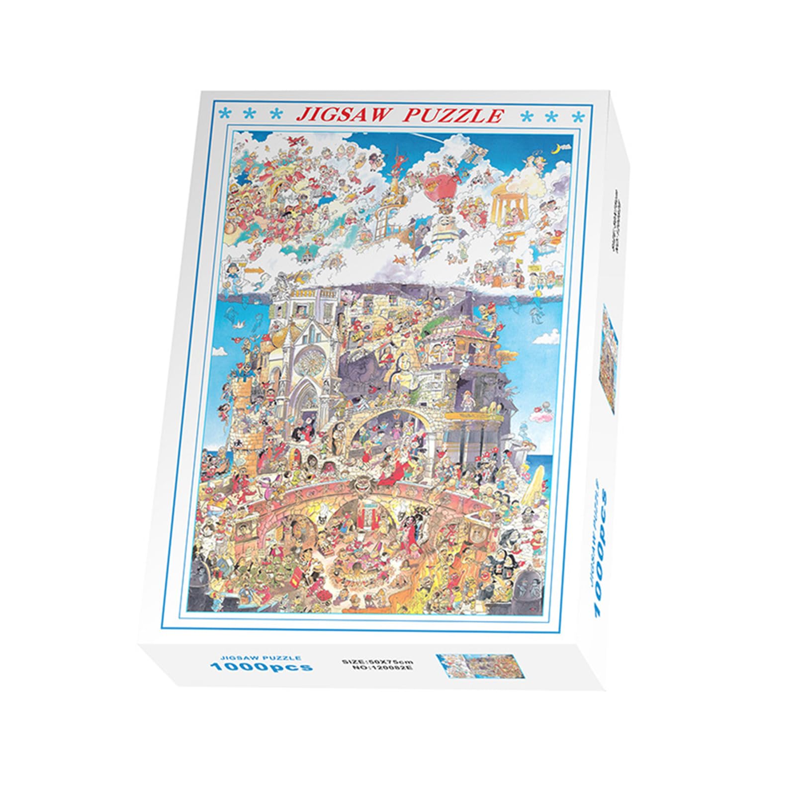 Tuzsocr Jigsaw Puzzles 1000 Pieces for Adults,Family Activity Jigsaw Puzzles Educational Games,for Adults & Kids Age 12 Years Up (Heaven and Hell)