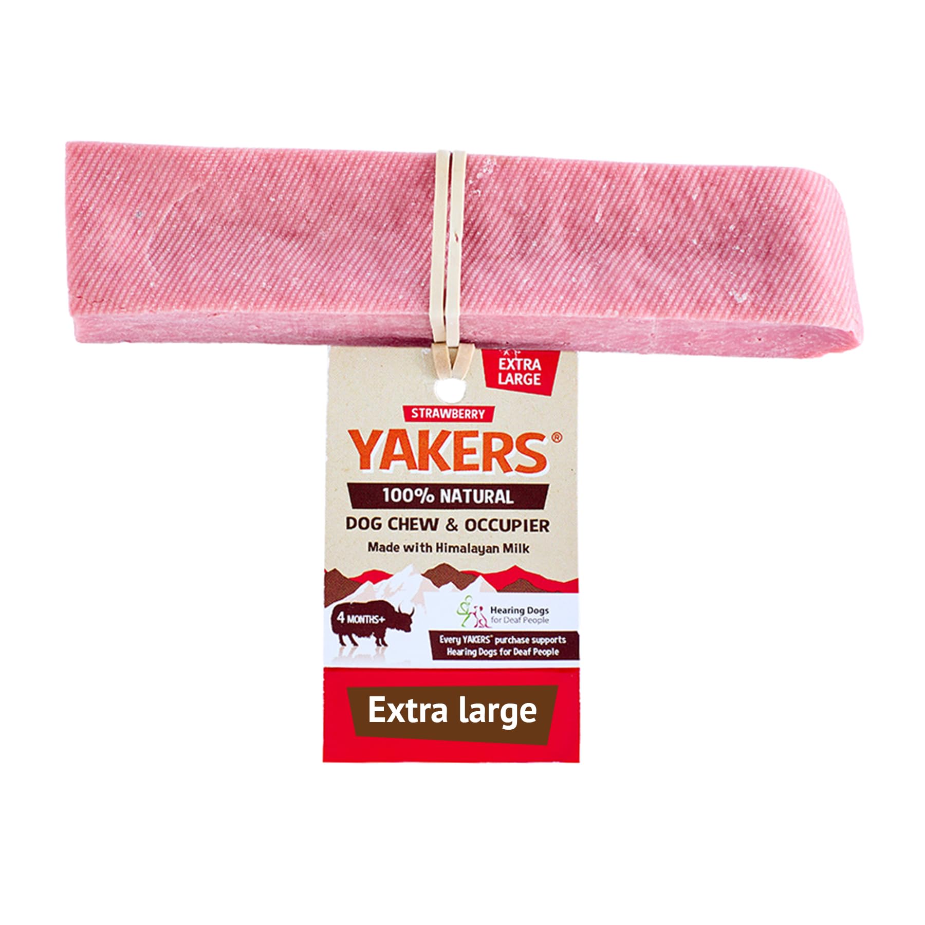 YAKERS Strawberry Dog Chew Extra Large