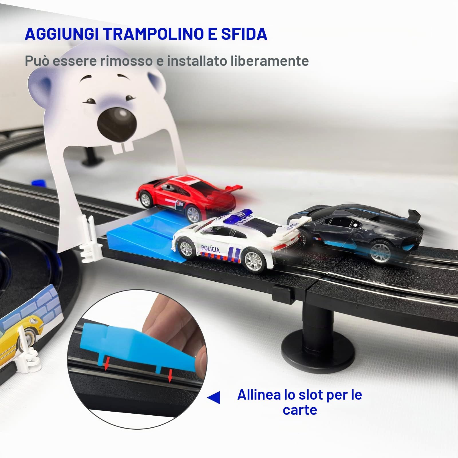 AGM MASTECH Serie Ad Alta Velocità Set di Piste da Corsa per Auto a Slot - Ufficiale Autorizzato, Circuito Elettrico e Accessori