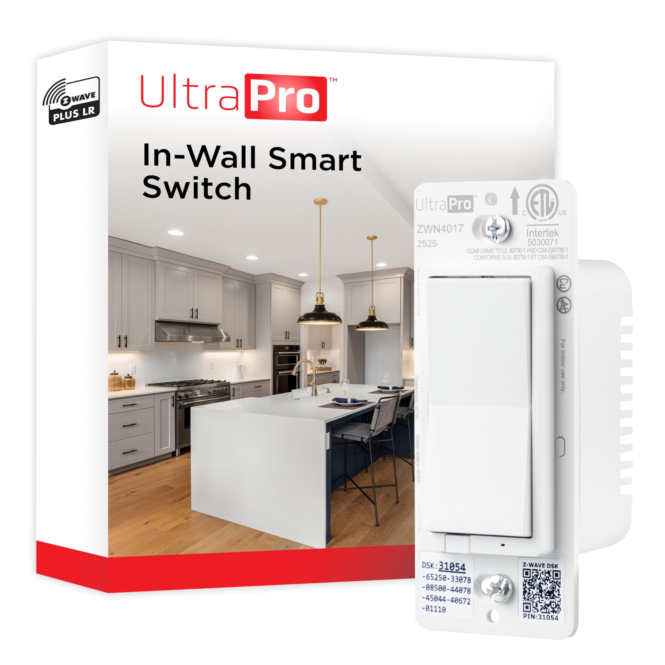 Урд view of UltraPro Z-Wave On/Off Switch