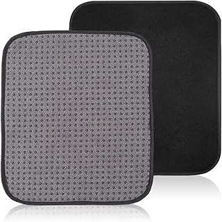 2 Pieces Bowling Ball Towel, Bowling Towel Microfiber, Bowling Shammy Pad, Easy Grip Bowling Accessories, 7.87 x 9.84 inch (Gray)