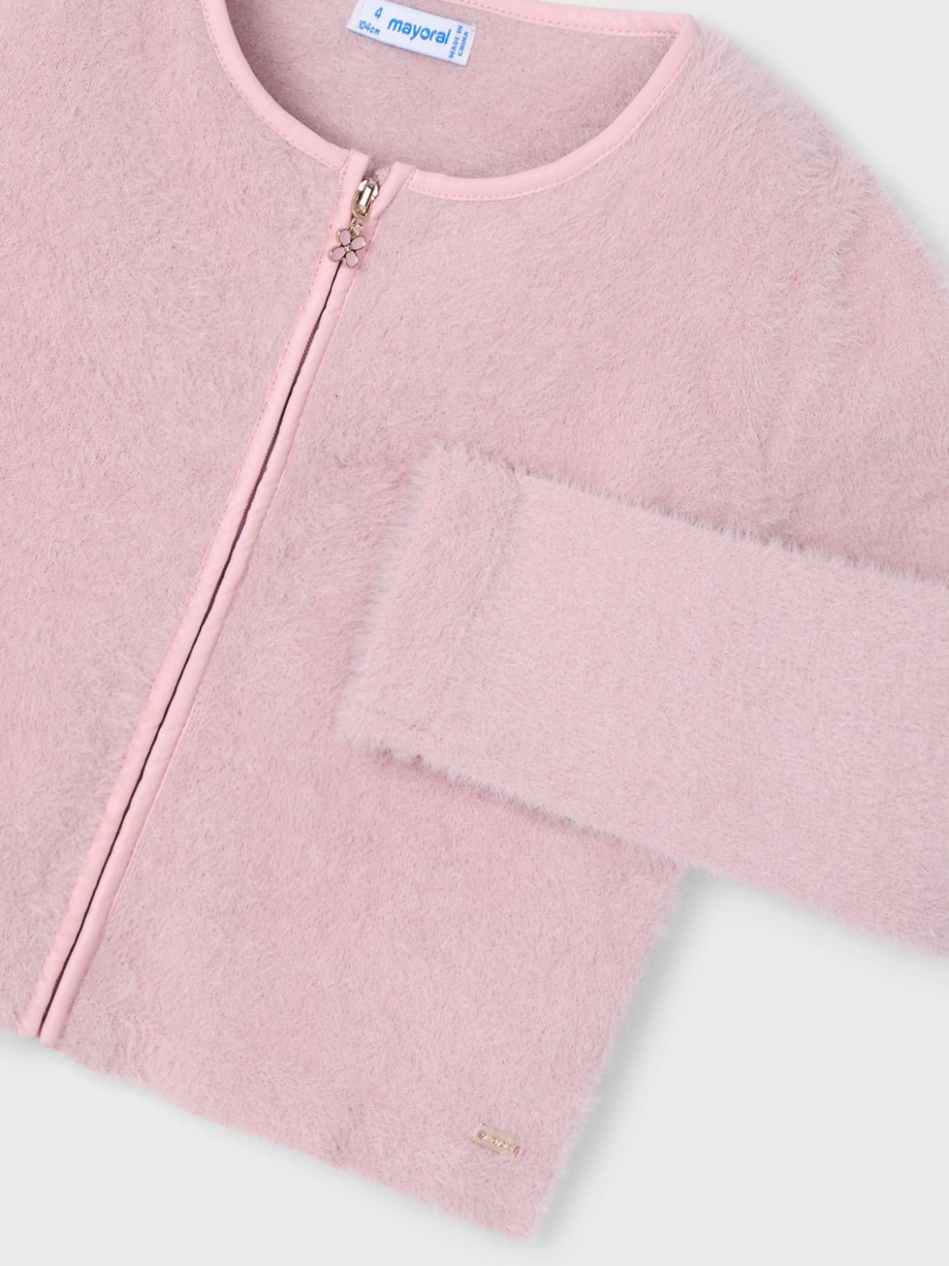 Mayoral Cardigan Tricot Ecopelle per Bambine e Ragazze Nudo 6 Anni (116cm)