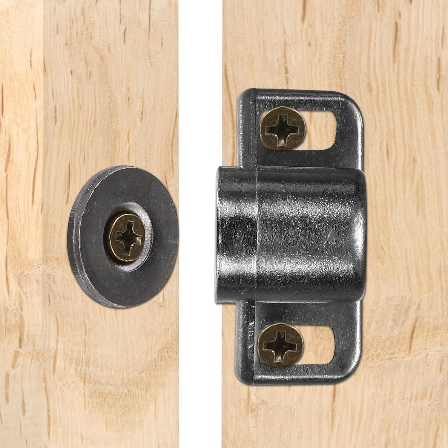 Magnetic Cabinet Door Catch [4pcs] - Magnets for Closure Use for Kitchen & Bathroom Cupboard & Wardrobe & Closet & Closures & Cabinet Door Drawer Latch - [Black - 1.4 in]