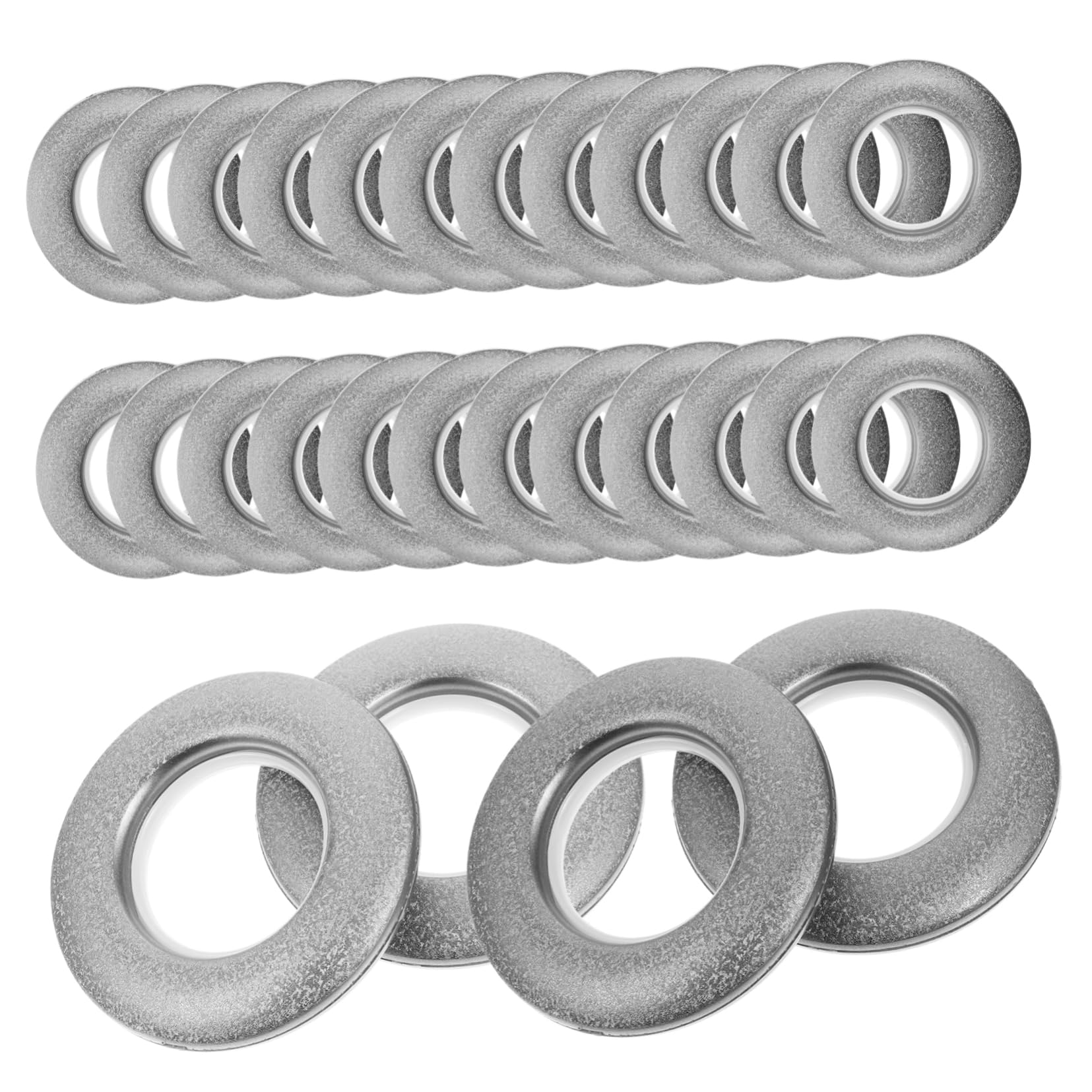 Cabilock PP Œillets de Rideaux Autobloquants Faciles à Installer Retirer, Lot de 80, Argenté, pour Portes D’Armoire et Paquet, Accessoire DIY