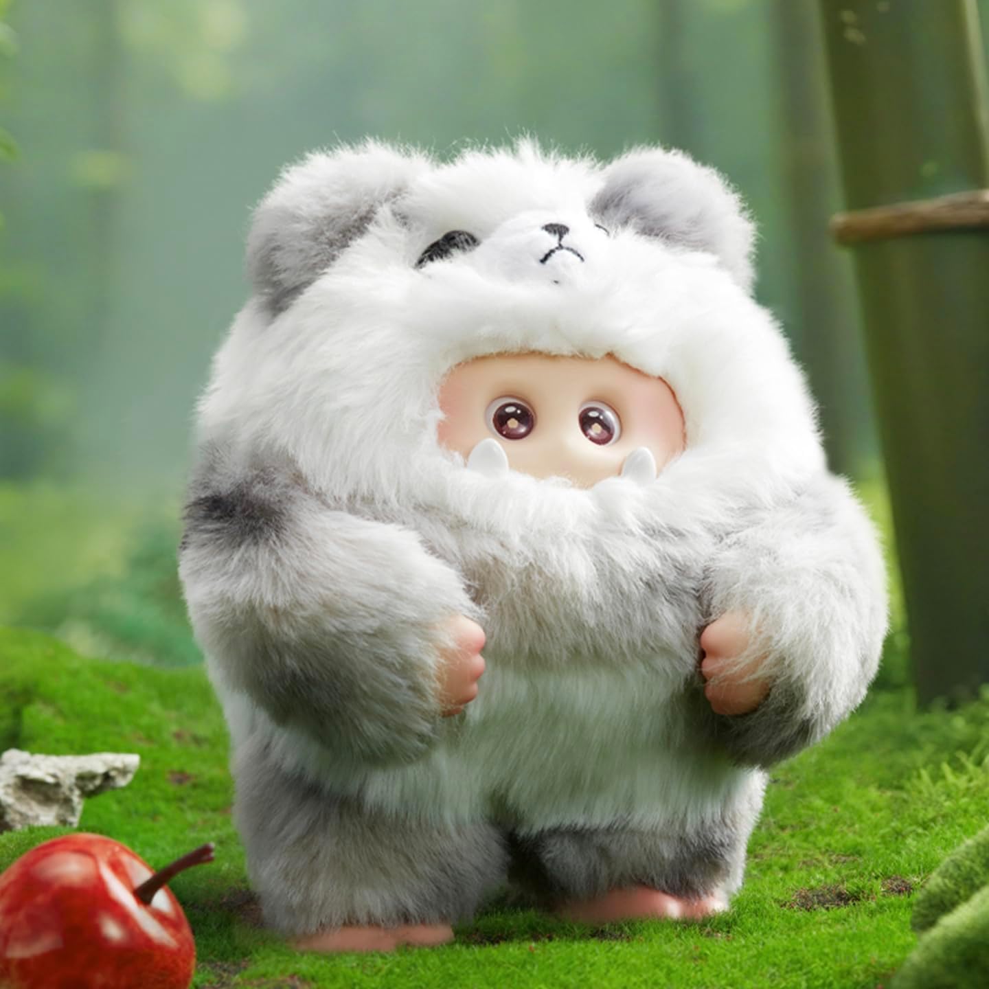 Giggle Monster Furry Forest Series Vinyl Plush Blind Box Random Design Action Figures Collectible Toys Home Decorations Holiday Birthday Gifts (Whole Set)