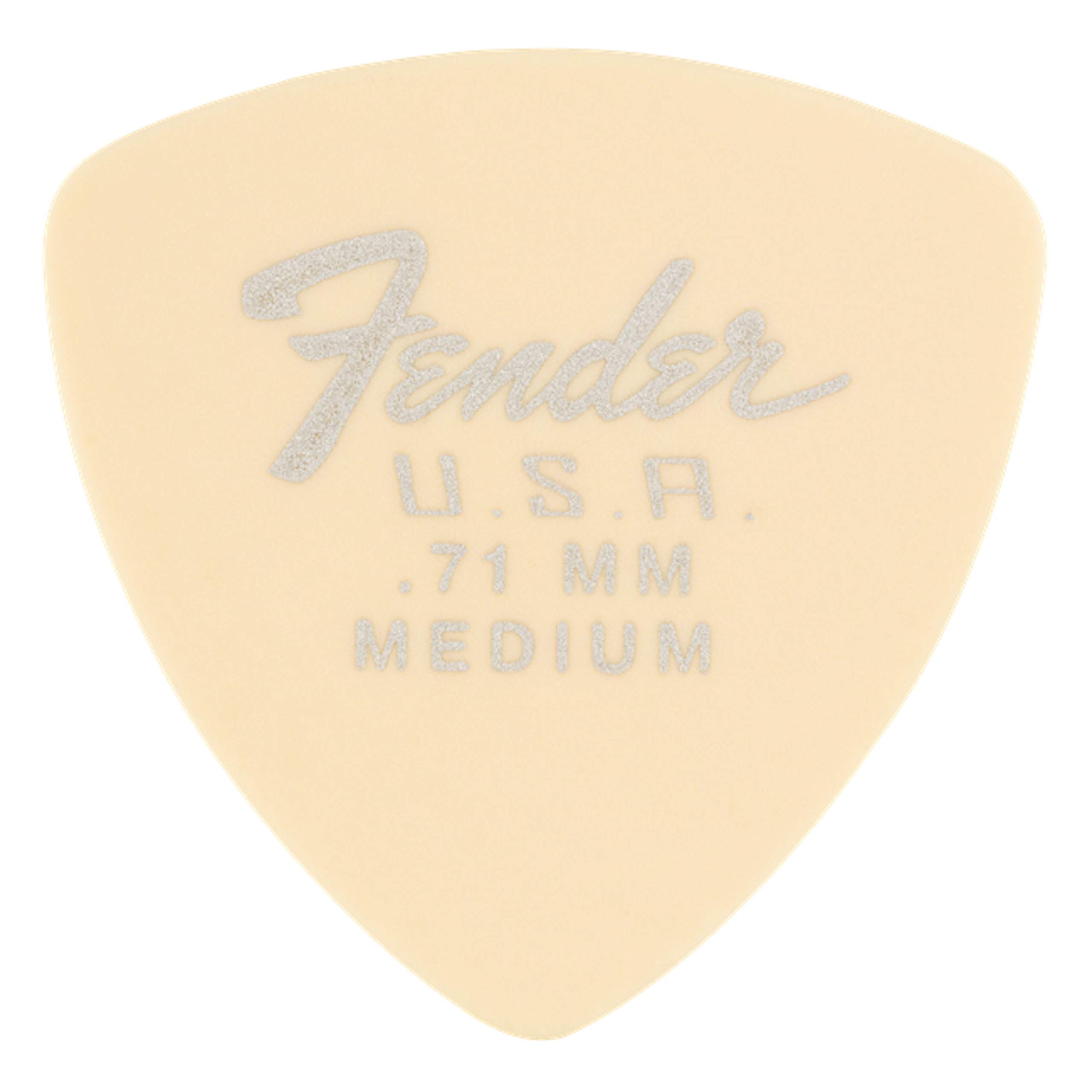 Fender Dura-Tone Delrin Guitar Picks 346 Shape, Stocking Stuffers, Guitar Accessories, Olympic White, 0.71mm, 12-Pack