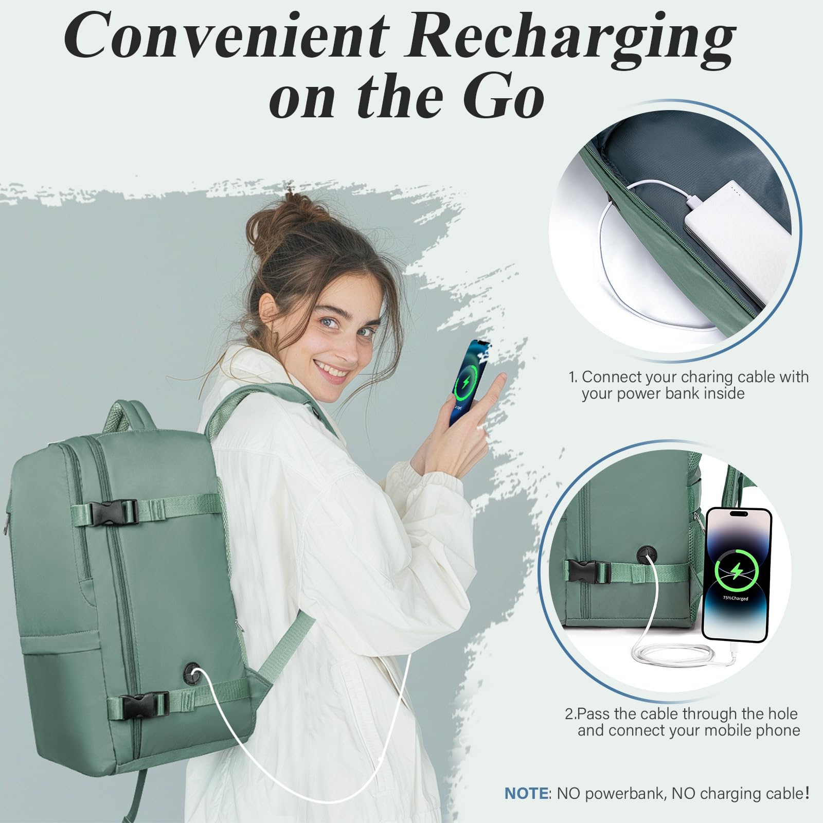 VMIKIV per Zaino Ryanair 40x20x25 Zaino da Viaggio Bagaglio a Mano 40x20x25 con Ryanair Zaini Casual per Aereo Zaino Antifurto Donna Uomo Borse da Cabina per Scuola Università