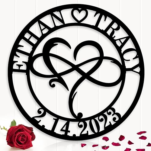 Letreros de infinito personalizados, decoración de pared de infinito, detalles de decoración del hogar, letrero de corazón infinito, letrero de amor