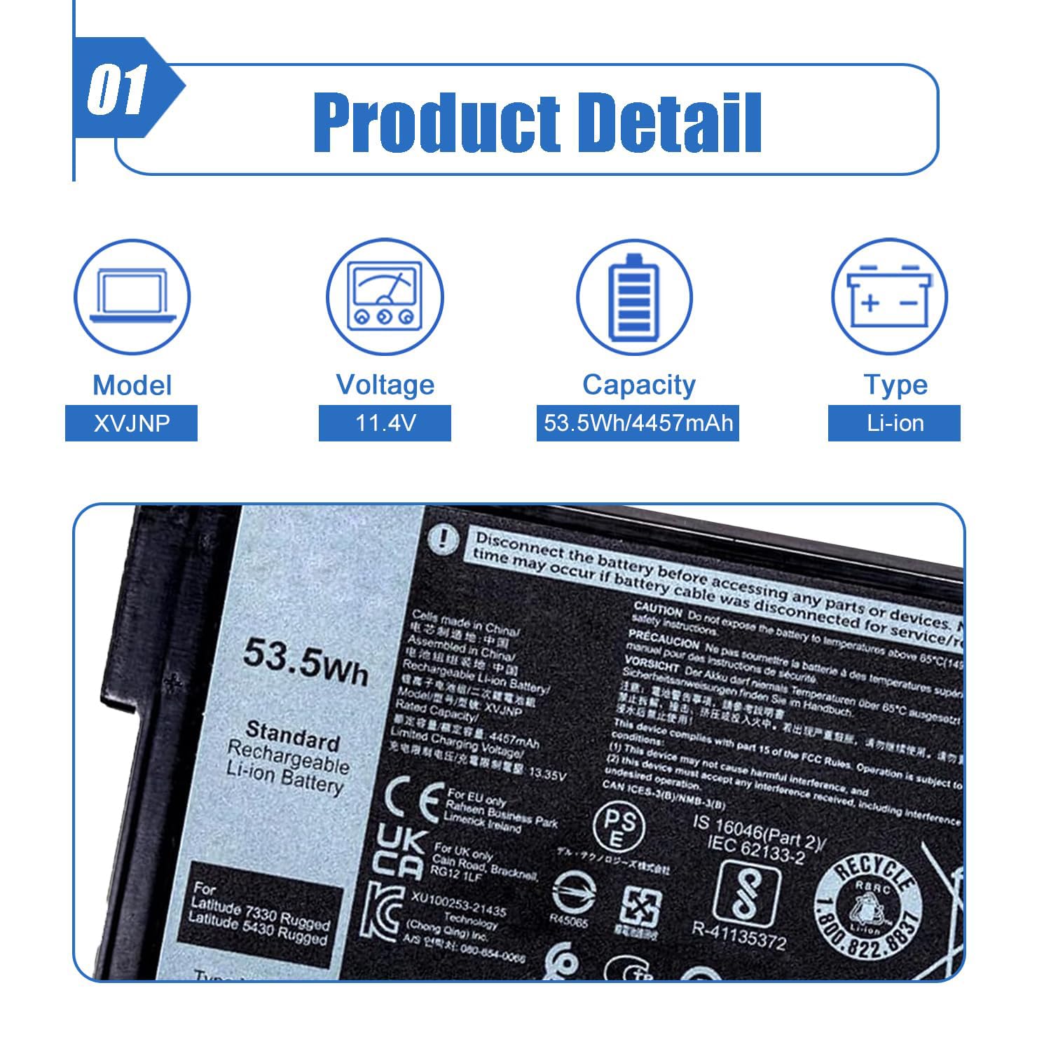 Amazon.com: Dentsing XVJNP Laptop Battery Compatible with Dell