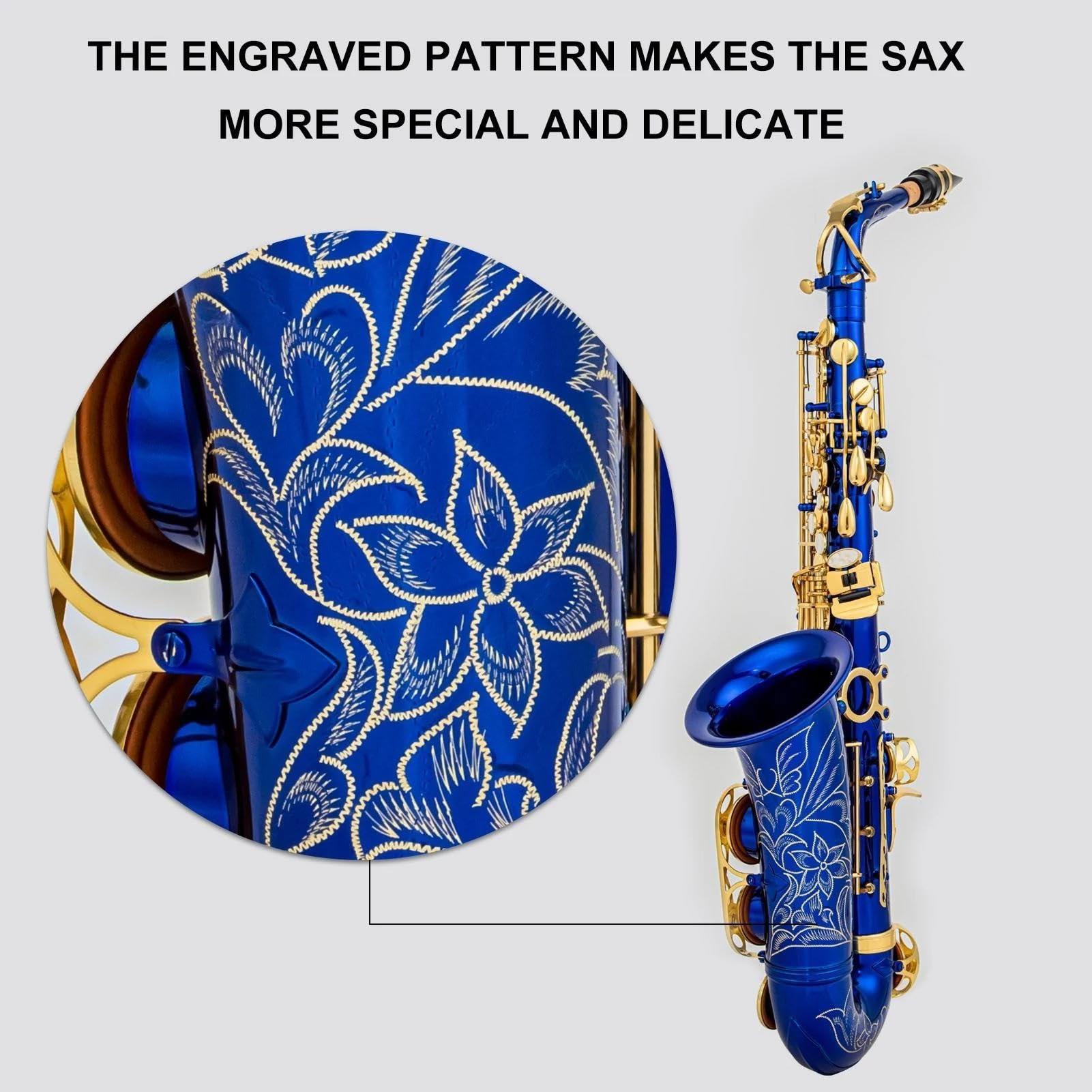 Saxophon Es-Altsaxophon Messingmaterial Blau