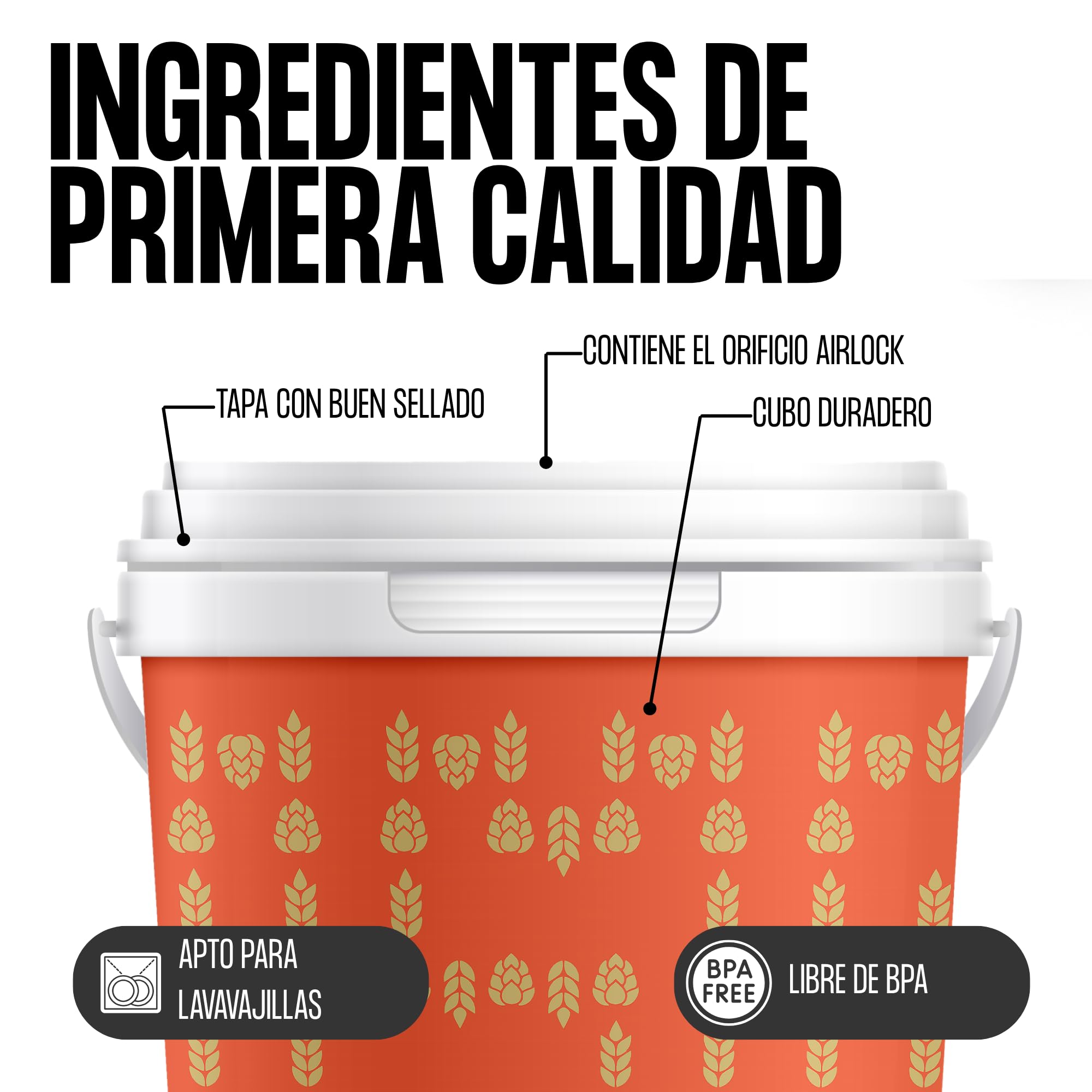 Hopline Kit para elaborar Cerveza Blonde - 5 litros - Elabora tu Propia Cerveza en casa - Regalo Ideal para Hombres, Padres o Amigos - Cerveza Artesanal - Regalo de cumpleaños Original