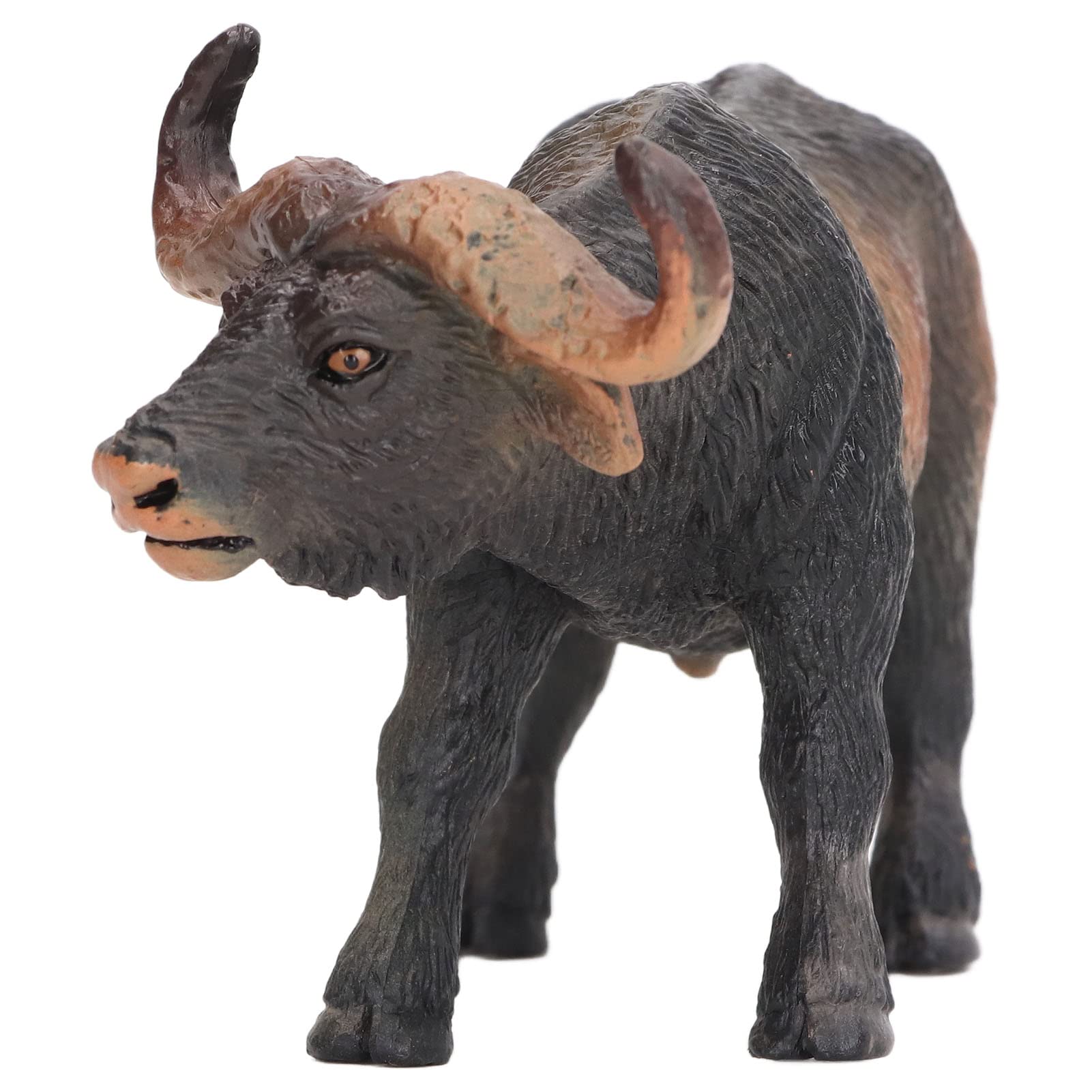 Fyearfly Statuetta Bufalo In Simulazione, Modello Animale In PVC Realistico, Dimensioni 14x7x7 Cm, Giocattolo Educativo Per Bambini, Decorazione Ecologica
