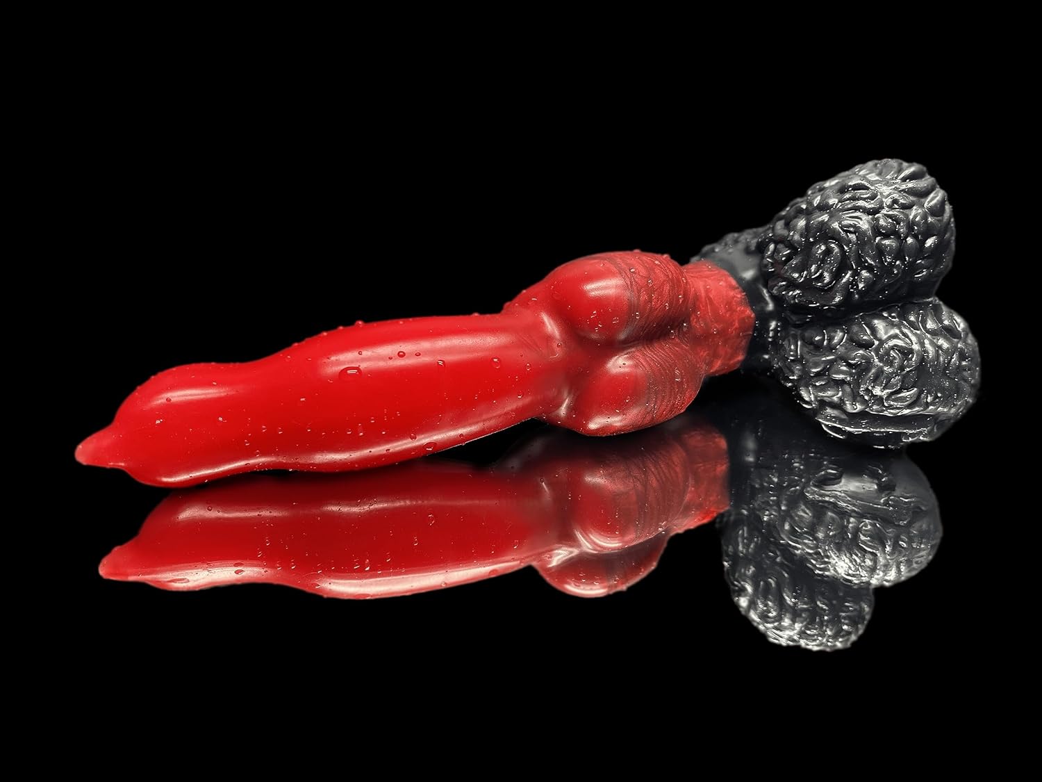 FlirtyDawg Fantasy Monster Werewolf Alien Dildo Adult Anal Realistic Sex Toy Butt Plug Platinum Silicone Knotted Lucky Color Mastiff- Made in USA (10 inch)