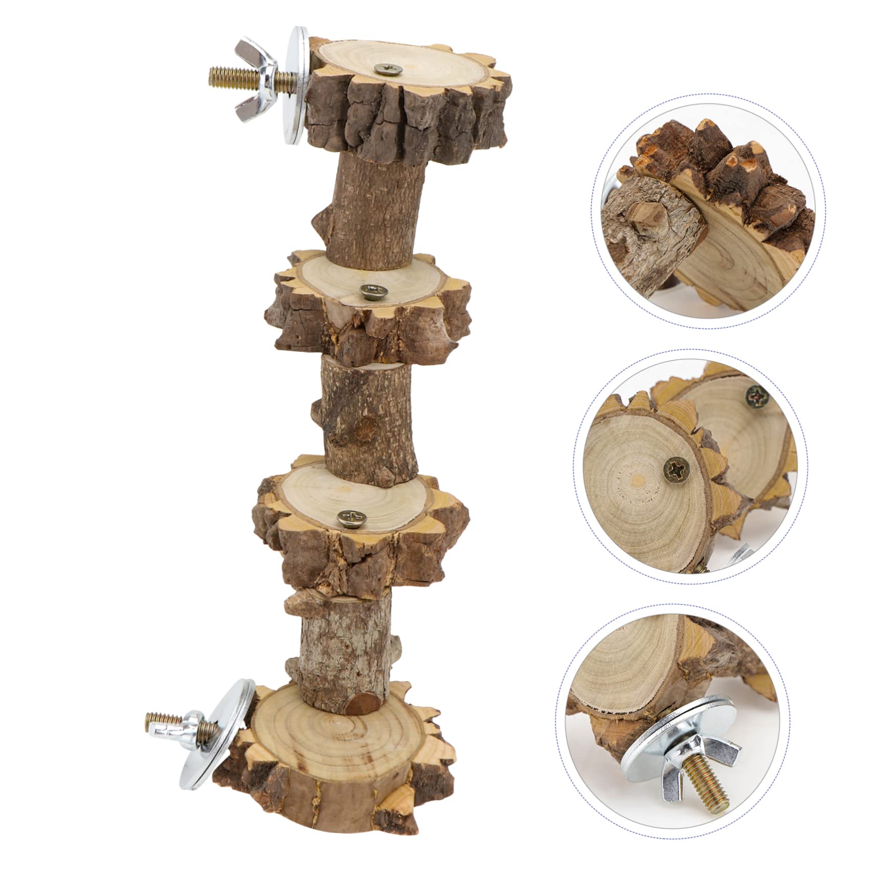 HAPINARY Activity Station Rod Birds Standing Stick Bird Cage Utensils Made of Wear-Resistant Wood