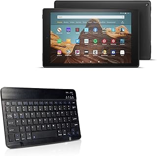 Amazon Fire HD 10 (9th Gen 2019) Keyboard, BoxWave [SlimKeys Bluetooth Keyboard] Portable Keyboard with Integrated Commands for Amazon Fire HD 10 (9th Gen 2019) - Jet Black