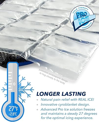 Miniatura 2 de Pro Ice - Bolsa de hielo para hombro XL, bolsa de hielo reutilizable para envoltura de terapia y manga de compresión para lesiones de hombro y