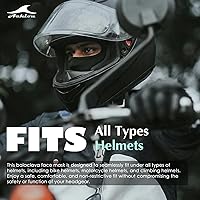 Vista 3 de Achiou - Pasamontañas con Máscara Facial, Máscara de Esquí para Hombres y Mujeres de Fútbol, Ligera Sheisty, Ninja Sheisty Capucha Solar UV