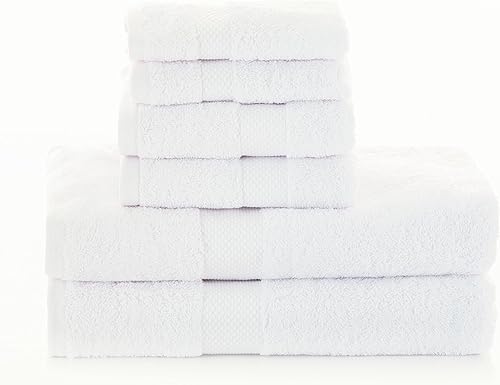 OCM Juego de baño de algodón de lujo de 6 piezas  Juego de toallas  Toallas de baño  Toallas de baño extragrandes y esponjosas, toallas de mano y