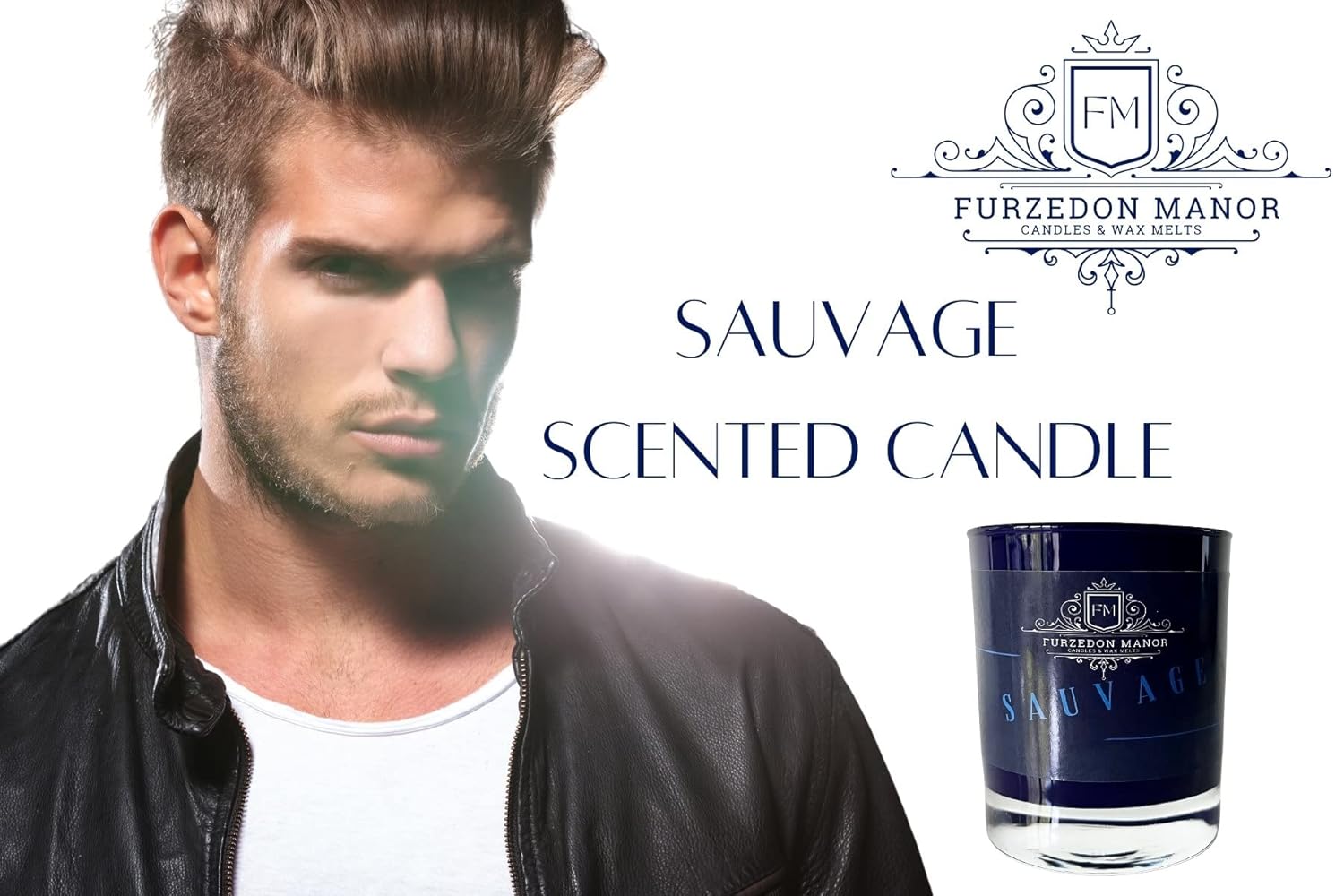 Sauvage scented candles 40cl, Mens aftershave inspired Candles Amazon
