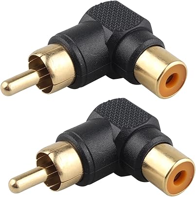 FUSD 2PCS RCA adattatore maschio femmina angolo retto 90 nbsp gradi Compatibile FUSD 2PCS RCA adattatore maschio femmina angolo retto 90 nbsp gradi Compatibile