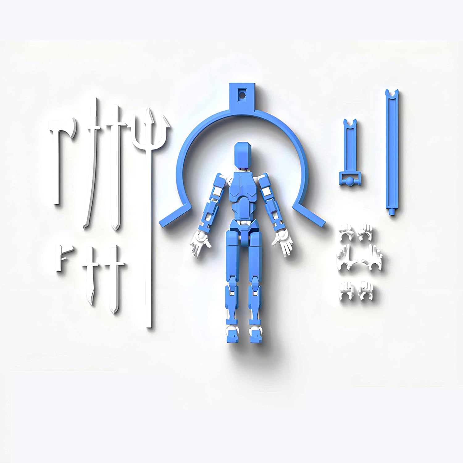 [Assembly Required] Dummy13 Magnetic Action Figure Set, Anti-Gravity Style, Dummy 13 Action Figure Stand, Magnetic Articulated Figures, 3D Printed Multi-Jointed Movable Robot (Green) image 2