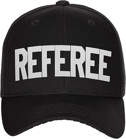 Classic Structured Baseball Hat Custom Referee Letters Adjustable Curved Visor