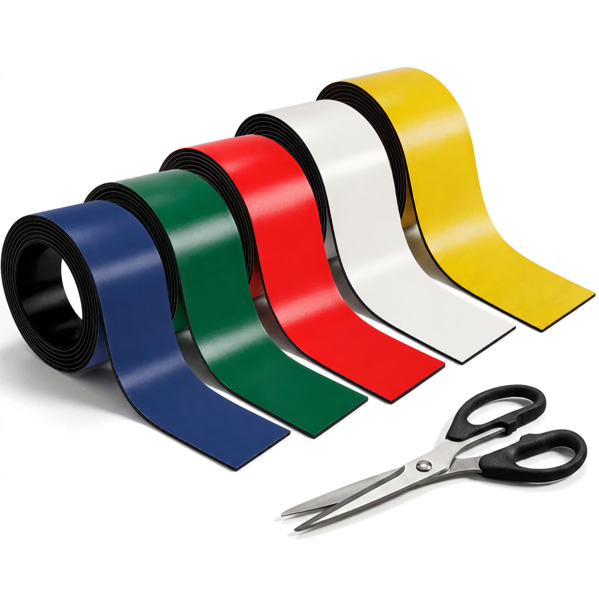 Magnetband Kennzeichnungsband farbig, beschreibbar/abwischbar, Breite 50mm - 5m Rolle - Zum Beschriften und Markieren, von Lager, Werkstatt, für Whiteboards, Flipcharts, Präsentationen, Farbe: Weiss