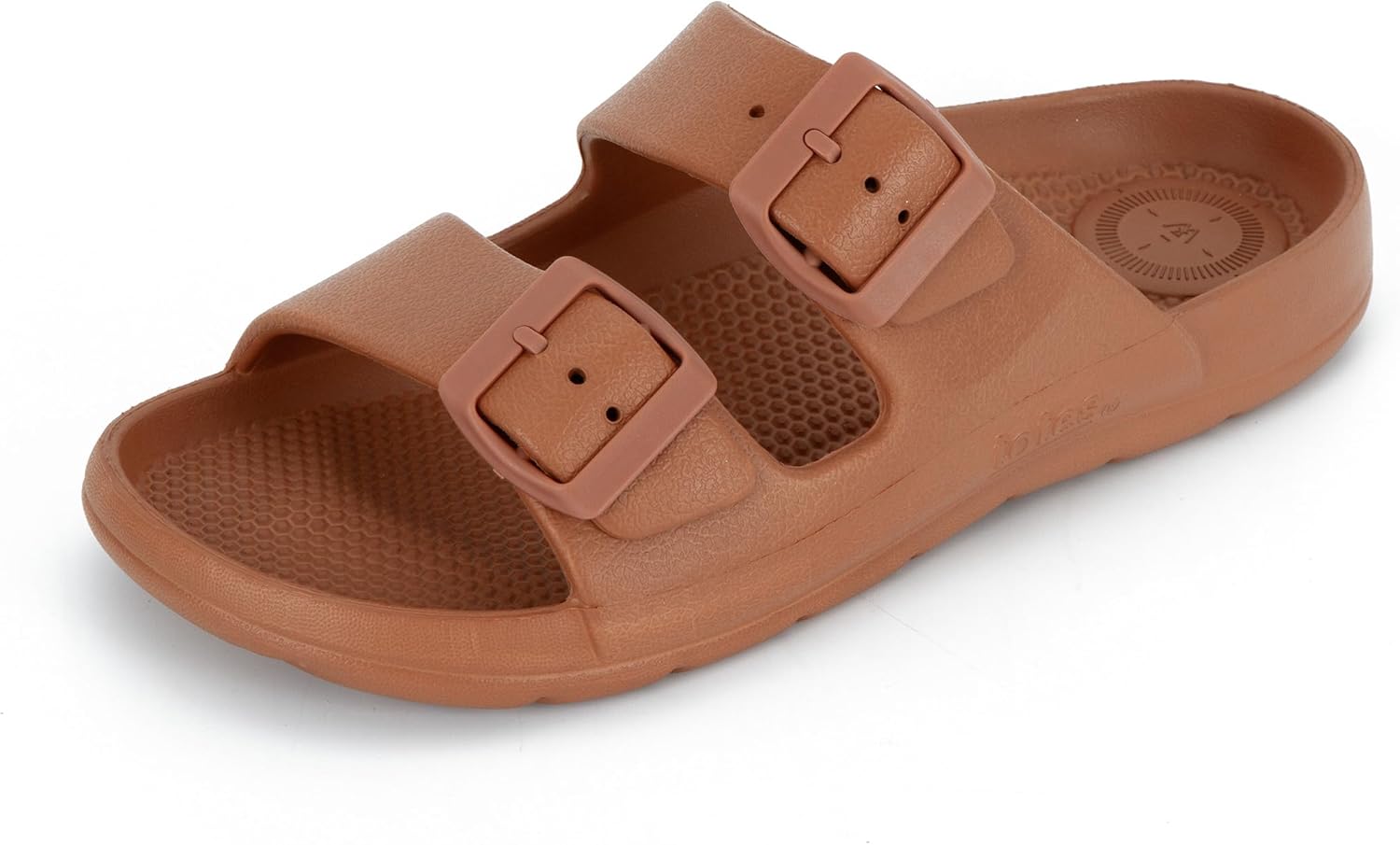 totes Women's Everywear Lightweight Waterproof Adjustable Double Buckle Slide Sandal
