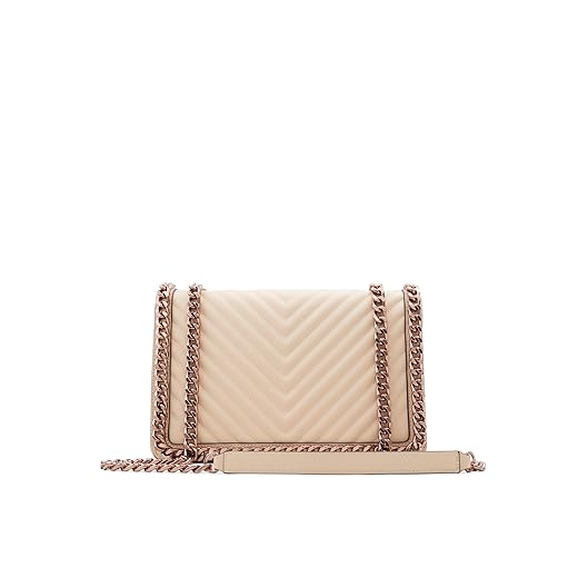 ALDO Women's Medium Greenwald Crossbody Bag, Beige Overflow