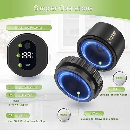 Miniatura 5 de Sellador al vacío Mason Jar (negro, 80S)