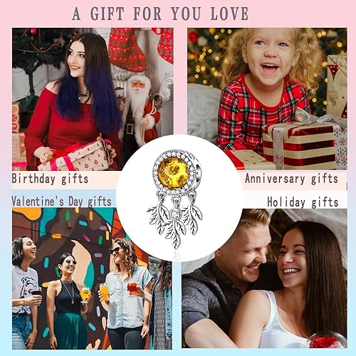 Miniatura 5 de LNQOBU Charms for Bracelet 925 Sterling Silver Dangle Pendant Bead Heart Shaped Round Charms for Woman Girl Bracelets and Necklaces