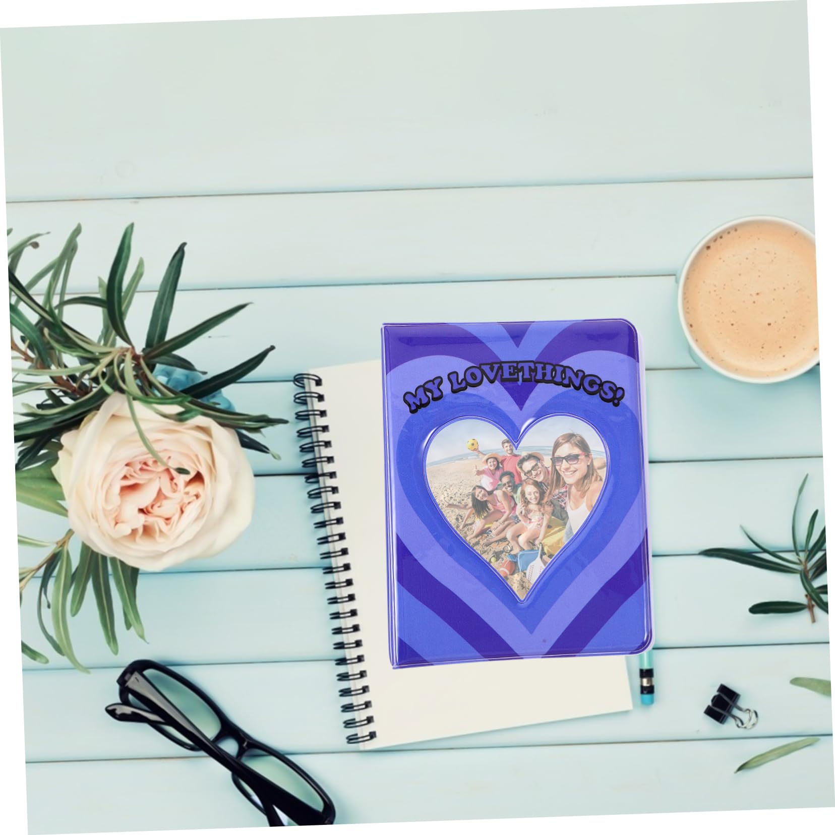 Alipis 4piezas Álbum De Fotos Creativo y Adorable Soporte Para Tarjetas Fotográficas Para Recuerdos De Viajes y Celebraciones Diseño Corazón Para y Scrapbook