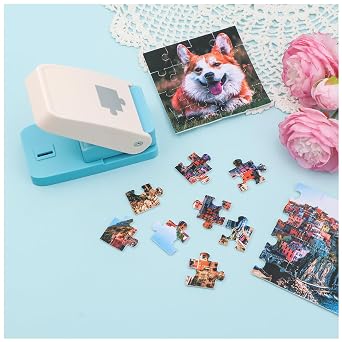 Briartw Puzzle Punch Mini Puzzle Maker | Portable Puzzle Punching Machine | Create Custom Puzzles from Photos, Cardboard, More 1" X 1" Pieces