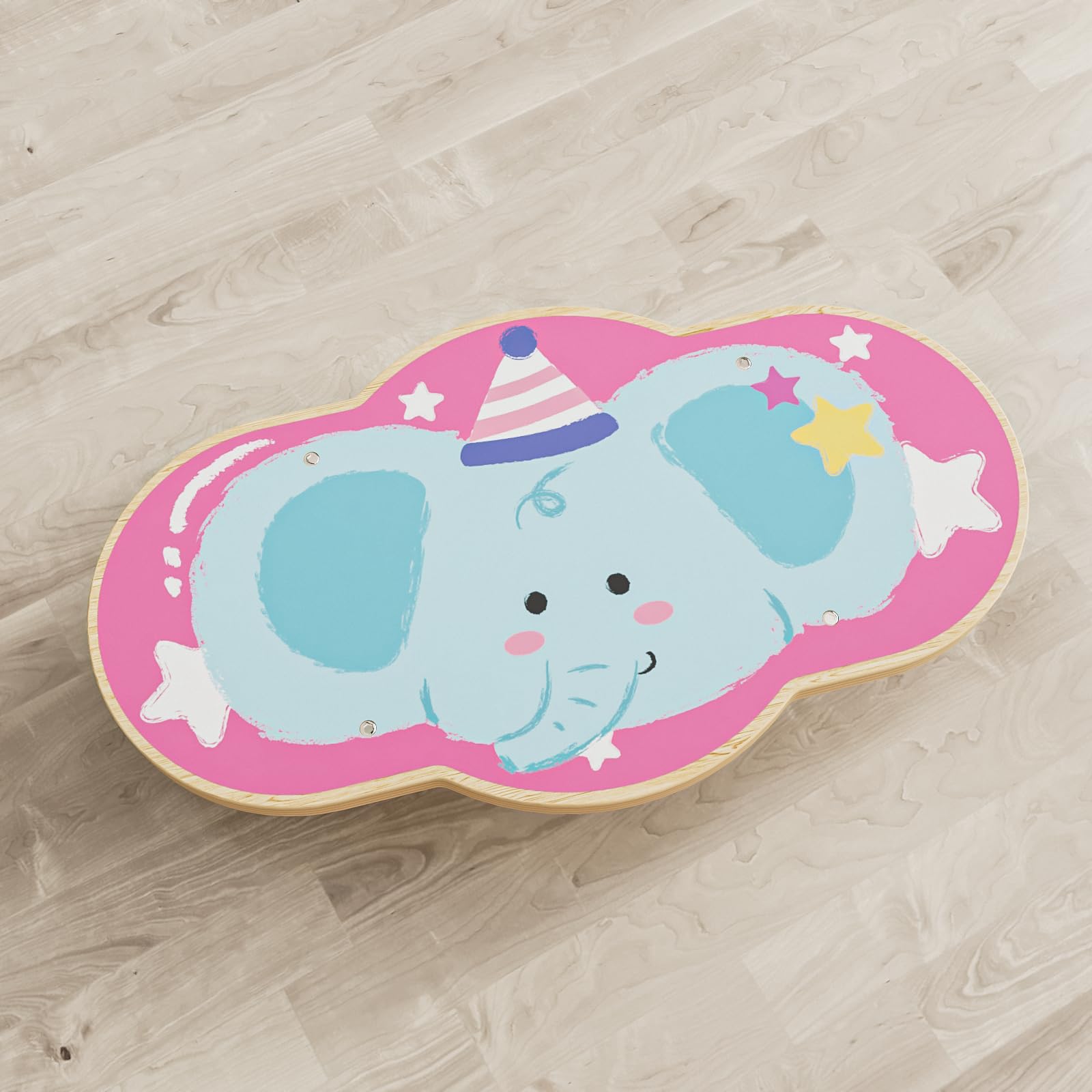 Kids Wooden Wobble Balance Board,Rocker Balance Toy for 3+,Indoor/Outdoor