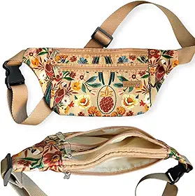 Pochete Slim Fina Bolsa Cintura Feminina Masculina Caminhada 3Z. (Bege estilo farm)
