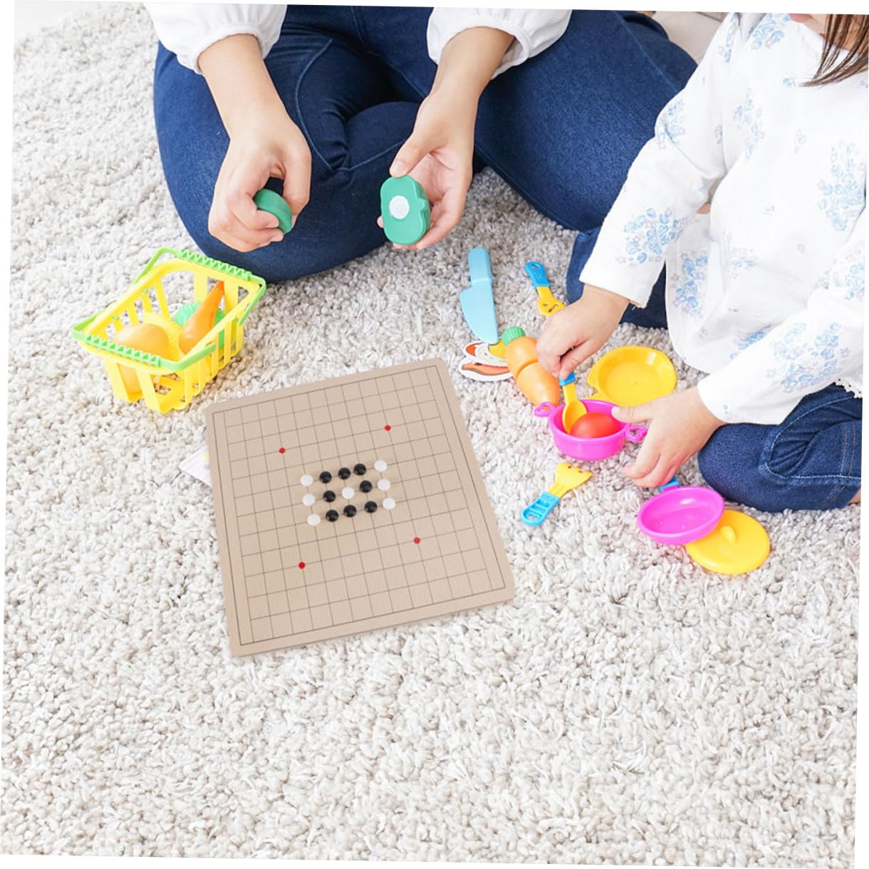 Jeu de Dames Gobang Jeu de Société Créatif et Coloré en Bois pour Garçon et Filles Jouet Éducatif Léger Toucher Confortable pour Moments en Famille