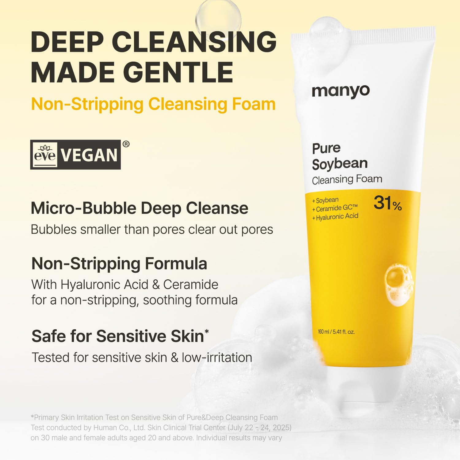 MANYO Pure & Deep Cleansing Foam, Facial Cleanser, for Double Cleansing, Pore Cleaner, Blackhead Remover, Acne Face Wash, Korean Skin Care, 5.41 fl oz (160ml) (5.41 fl oz)