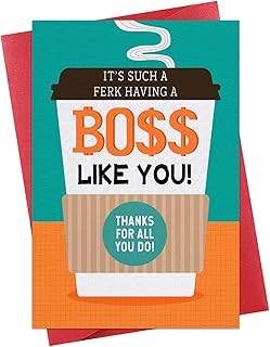 WhatSign Funny Boss Day Card for Women Men National Bosses Day Gifts Cards for Male Female Boss Lady Her Him Happy Boss's Day Gift Ideas Appreciation Cards from Employee Boss Christmas Birthday Gifts