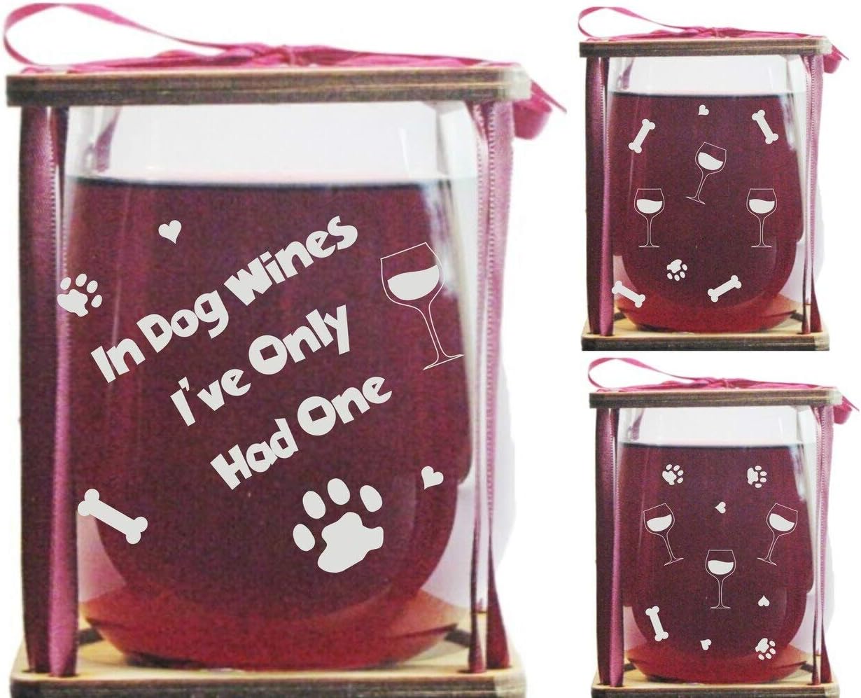 In Dog Wines I've Only Had One Stemless Wine Glass with Presentation Packaging