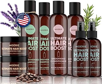 Shampoo and Conditioner Plus Hair Mask and Hair Spray Mega Pack – The Ultimate Hair Care Set – For Longer, Thicker, Fuller Hair - Volumizing Hair Products – Paraben & Silicone Free - 8 items