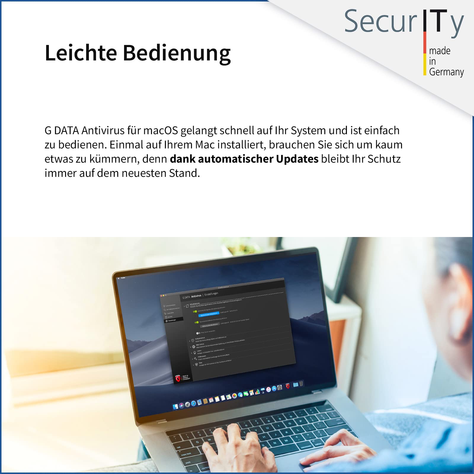 G DATA Antivirus 2026 | 3 Geräte | 1 Jahr | für Mac | zukünftige Updates inklusive | Made in Germany | Aktivierungscode per Email