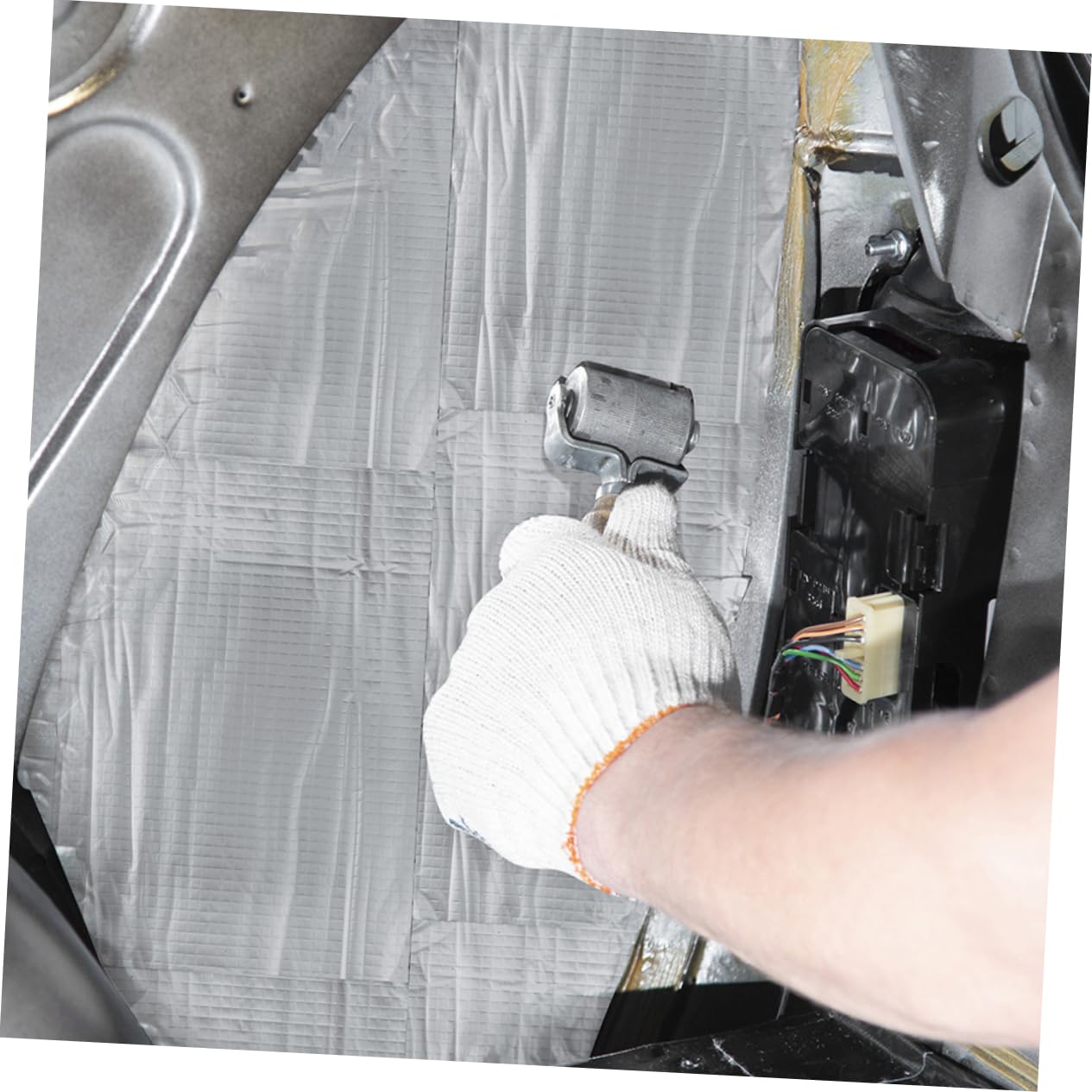 Hemobllo Tappetino Fonoassorbente per Auto, Isolamento Termico e Acustico per Cofano Motore, 20 Pezzi, Argento, Materiale in Fibra di Vetro e Gomma