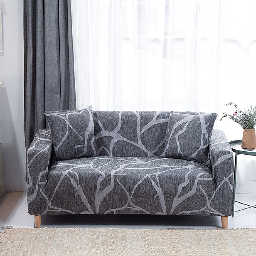 Housses de canapé sectionnelles élastiques stretch LIJUCAI 2 places, capa de sofa salon 145cm