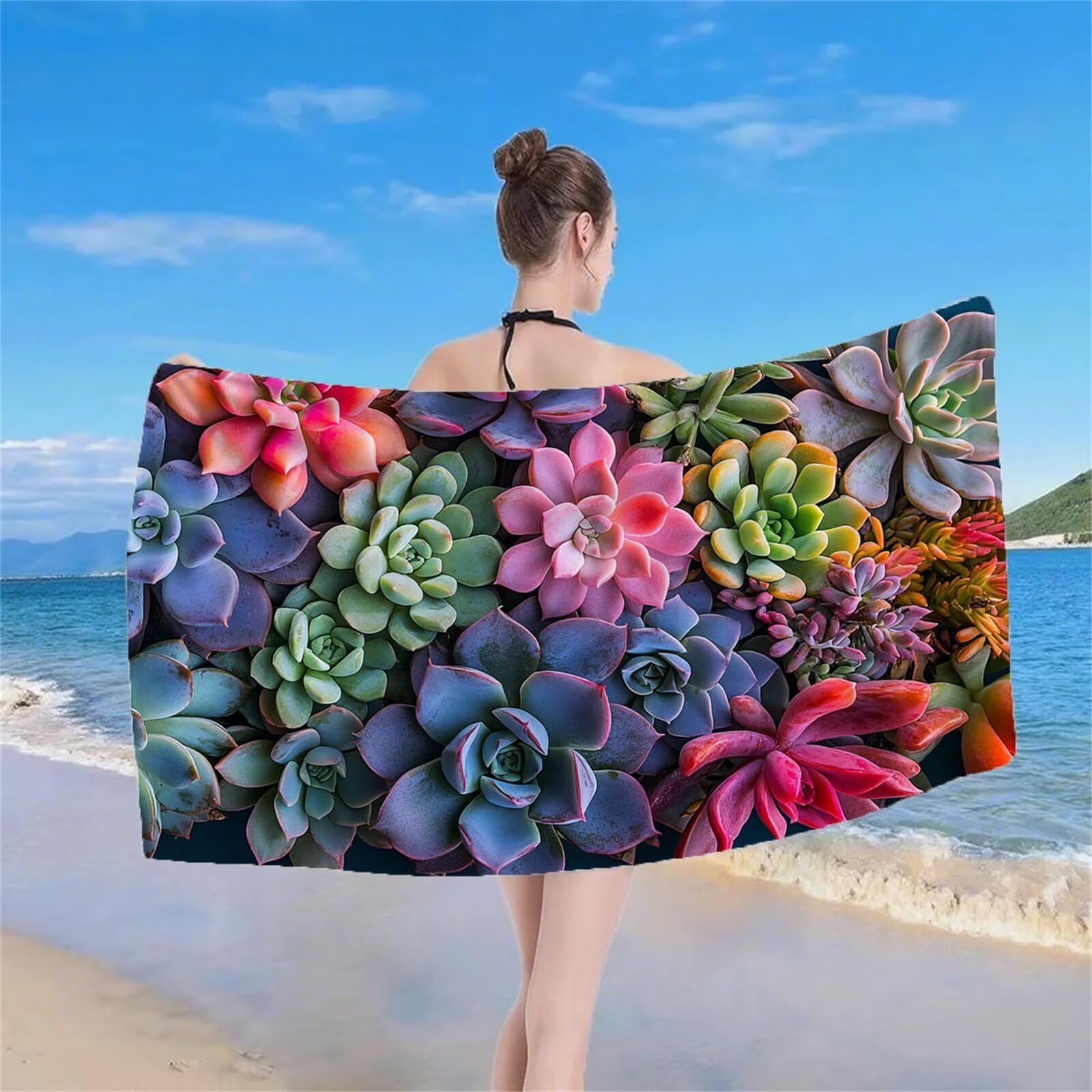 Serviette de Plage XXL 220x100 cm Anti Sable et Séchage Rapide Microfibre Drap de Plage Serviette de Bain Grande Taille Drap de Bain pour Homme Femme Voyages Natation Camping Pique Nique Usine S-586