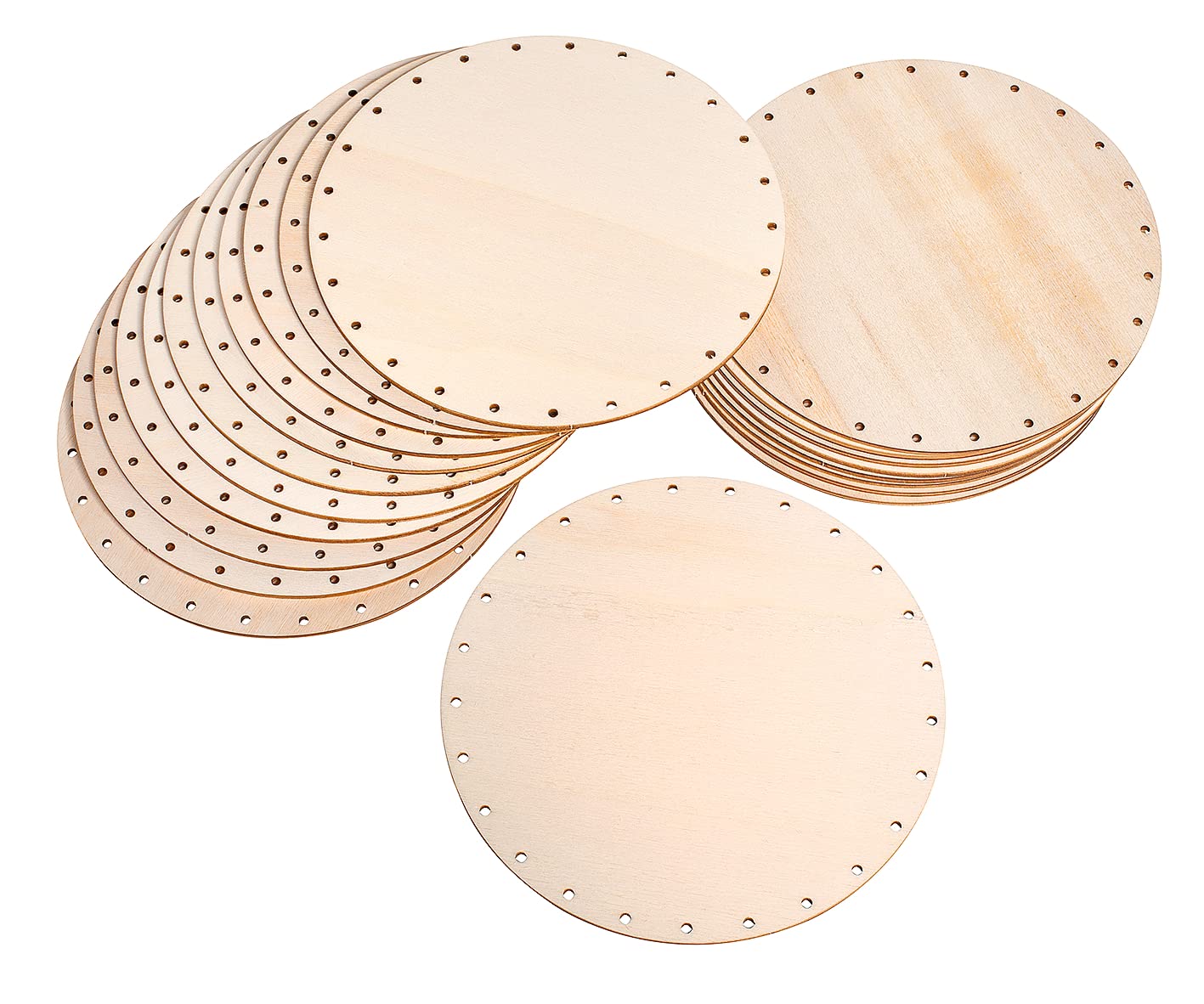 VBS XXL Peddigrohrböden 20 Stück Stärke 3mm Flechten Korb DIY Flechtboden Ø 17 cm
