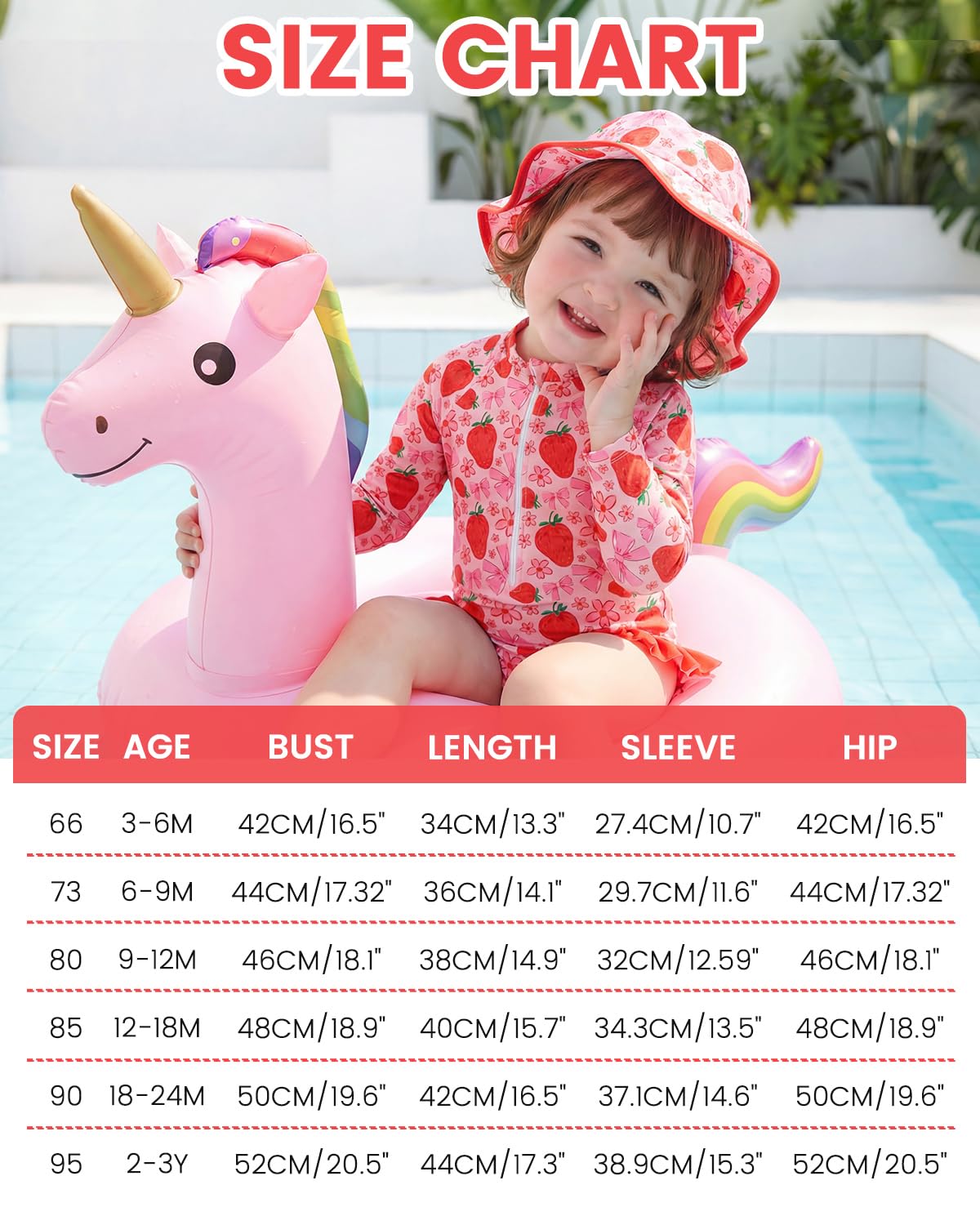 JiAmy Costume da bagno per bambina, con cappello da sole, a maniche lunghe, protezione UV, costume da bagno