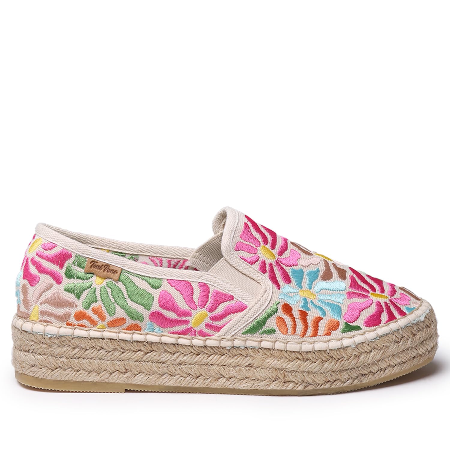 TONI PONS Pola Espadrilles fermées en coton brodées multicolores