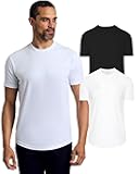 Mens T-Shirts – Curved Hem Tee Mens, Hipster Shirts for Men, Long Tail T Shirts for Man, Drop Cut Lounge/Sleep