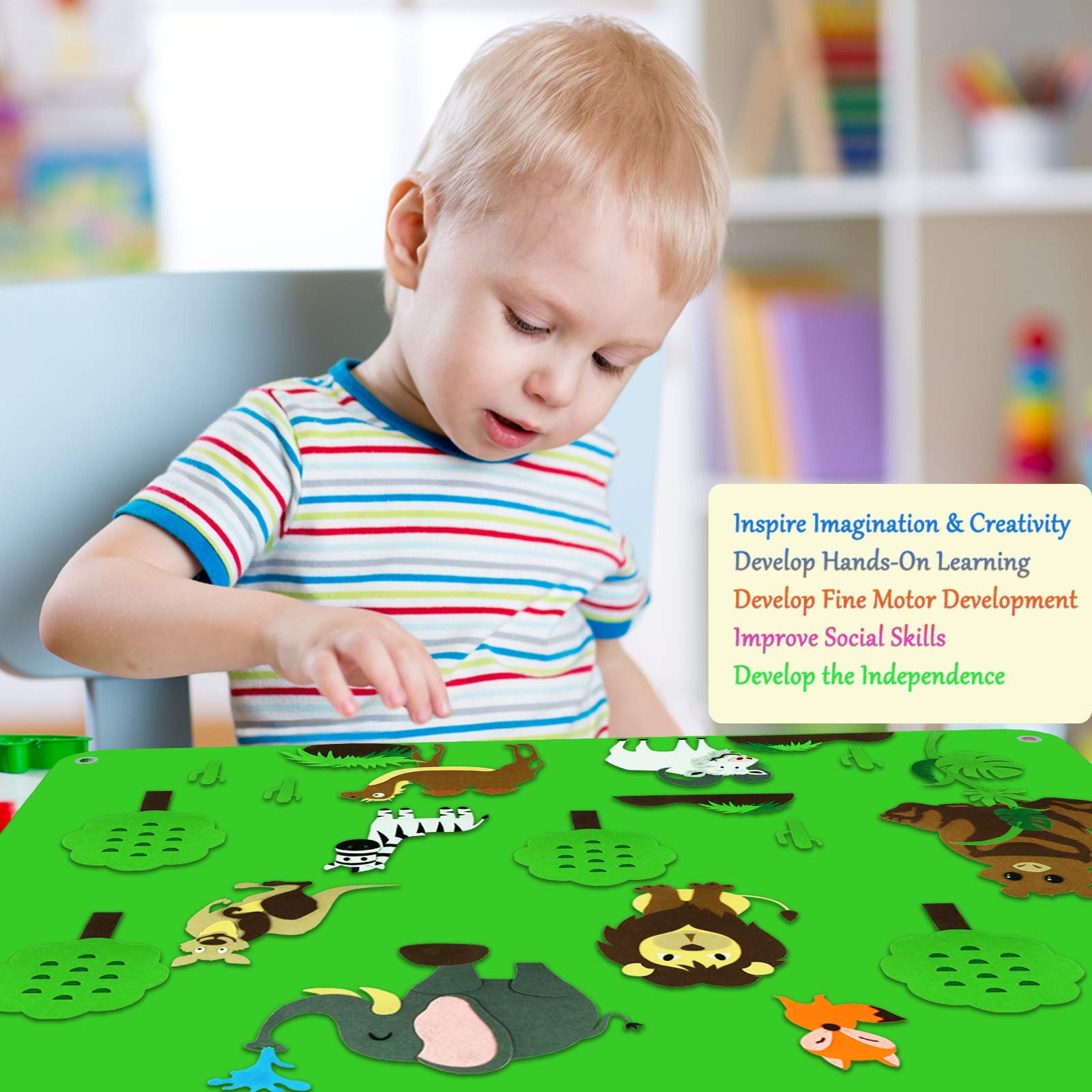 Craftstory Animals Kids Flannel FeltBoard Story Sets for Toddlers