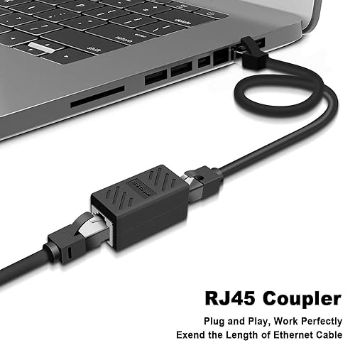Vista 37 de Y.D.F Acoplador RJ45, conectores Ethernet, acoplador en línea Hielded para conector extensor de cable Ethernet Cat7/Cat6/Cat5e/Cat5, hembra a hembra